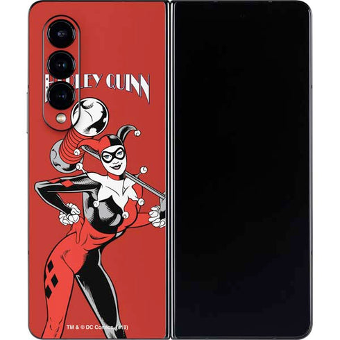 DC Comics Harley Quinn Classic Art Pose Galaxy Z Fold4 5G Skin